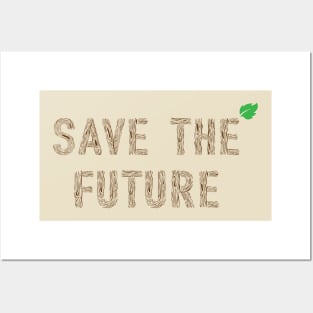 Save the future tree texture Posters and Art